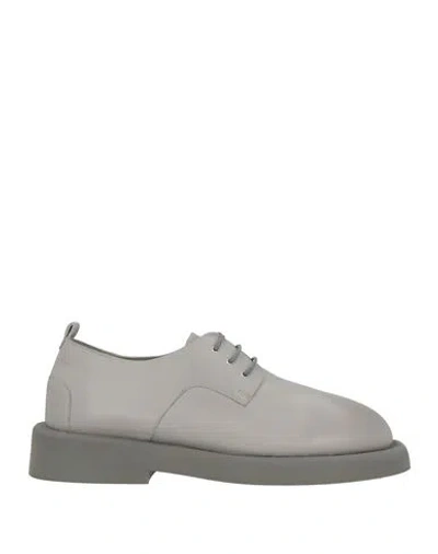 Marsèll Woman Lace-up Shoes Grey Size 8.5 Calfskin In Gray