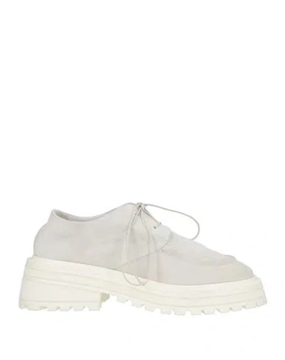 Marsèll Woman Lace-up Shoes Off White Size 8 Leather