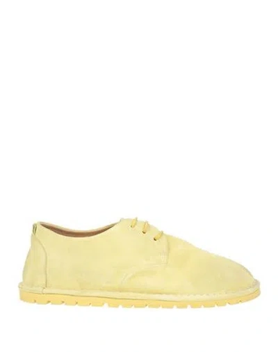 Marsèll Woman Lace-up Shoes Yellow Size 8.5 Leather