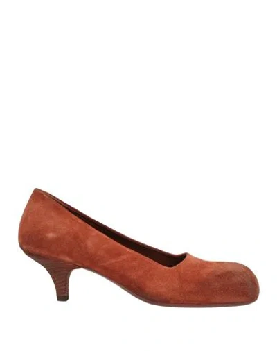 Marsèll Woman Pumps Brick Size 8 Leather In Red