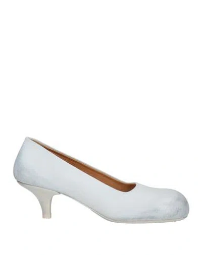 Marsèll Woman Pumps Light Grey Size 7 Leather In White