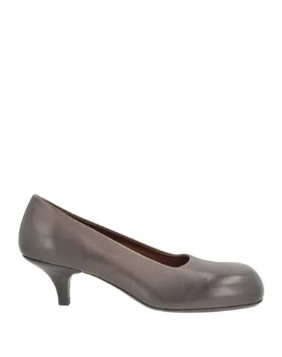 Marsèll Woman Pumps Taupe Size 8 Calfskin In Animal Print