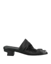 Marsèll Woman Sandals Black Size 7 Calfskin In Black