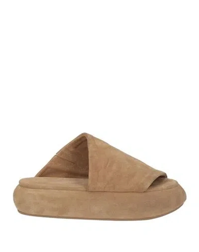 Marsèll Woman Sandals Camel Size 8.5 Leather In Beige