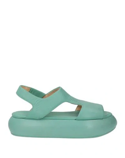 Marsèll Woman Sandals Green Size 8 Leather