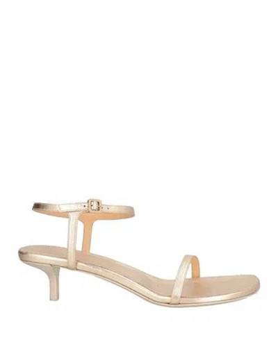 Marsèll Woman Sandals Platinum Size 11 Calfskin In Nude