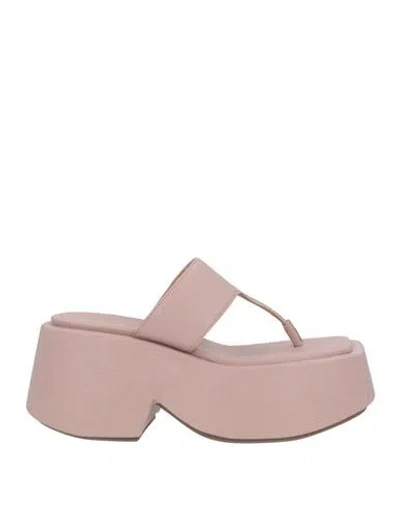 Marsèll Woman Thong Sandal Light Pink Size 8.5 Leather