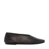 Marsèll Ballet Flats With Leather Upper And Perforated Design In Black