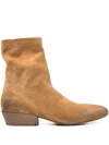 Marsèll Granblocco Suede Ankle Boots Block Heel In Brown