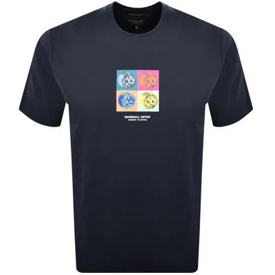 Marshall Artist 3d Siren T Shirt Navy In Blue