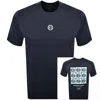 Marshall Artist Acid T Shirt Navy In Blue