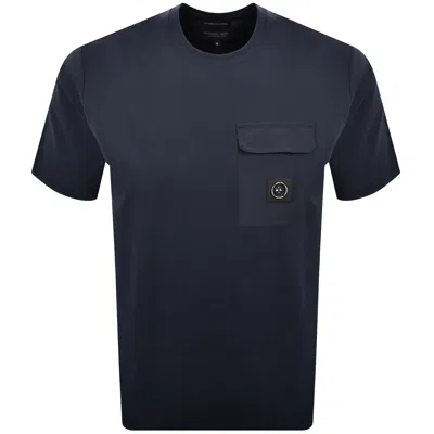 Marshall Artist Aksu Pocket T Shirt Navy In Blue