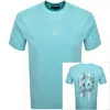 Marshall Artist Camo Erosion T Shirt Aqua Blue