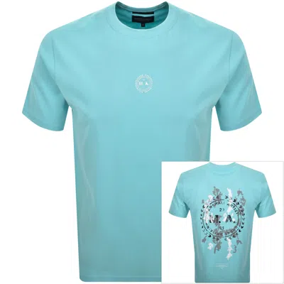 Marshall Artist Camo Erosion T Shirt Aqua Blue