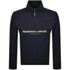 Marshall Artist Coastal Erosion Quarter Zip Sweats In Blue
