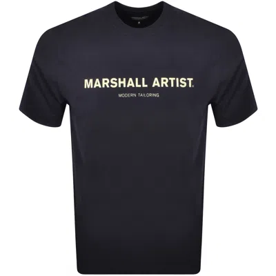 Marshall Artist Coastal Erosion T Shirt Navy