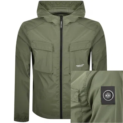 Marshall Artist Crux Hooded Overshirt Moss Green