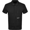 Marshall Artist Gaberdine Short Sleeve Shirt Black In Black
