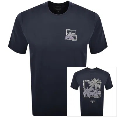 Marshall Artist Hawaii T Shirt Navy In Blue
