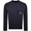 Marshall Artist Nevado Crew Neck Sweatshirt Navy In Navy
