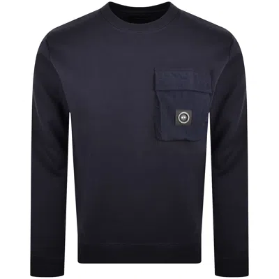 Marshall Artist Nevado Crew Neck Sweatshirt Navy