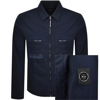 Marshall Artist Seafield Overshirt Navy In Blue