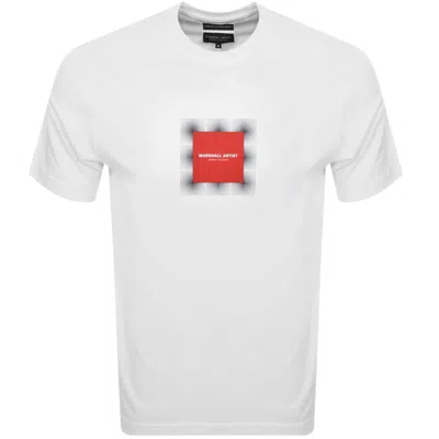 Marshall Artist Shadow Check T Shirt White In Neutral