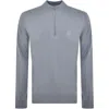 Marshall Artist Siren Quarter Zip Jumper Grey In Grey