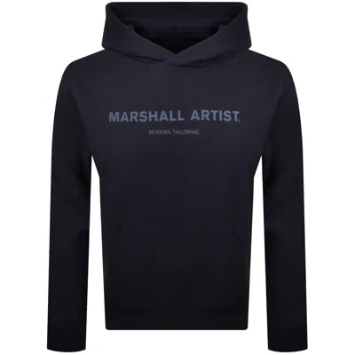Marshall Artist Stampa Oth Hoodie Navy In Brown