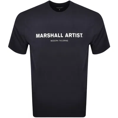 Marshall Artist Stampa T Shirt Navy In Blue