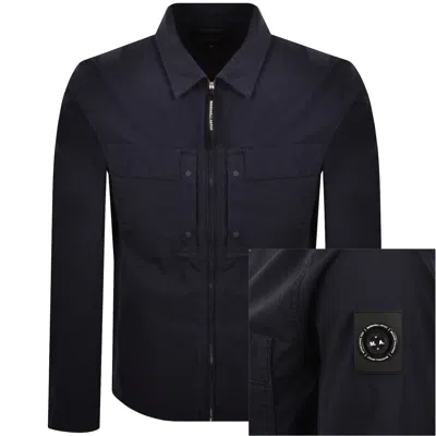Marshall Artist Stratton Overshirt Navy In Black