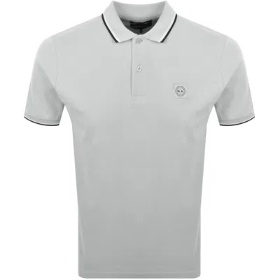 Marshall Artist Tipped Polo T Shirt Dove Grey