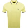 Marshall Artist Tipped Polo T Shirt Lemon Yellow In Yellow