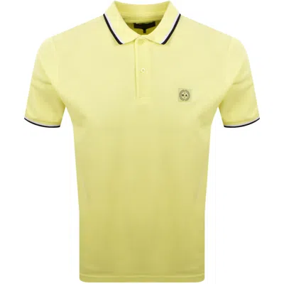 Marshall Artist Tipped Polo T Shirt Lemon Yellow