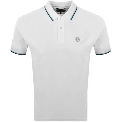 Marshall Artist Tipped Polo T Shirt White