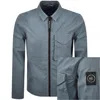 Marshall Artist Vena Overshirt Blue In Blue