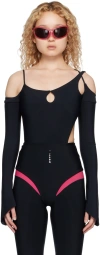 Marshall Columbia Black Side Slash Bodysuit In Black