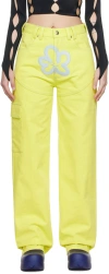 Marshall Columbia Ssense Exclusive Green Denim Trousers In Lime