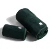 Marshmellow Fabrics Set Of Heavyweight Bath Towel- Dark Green In Green