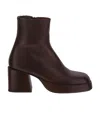 Marsèll 70mm Heeled Leather Boots In Black