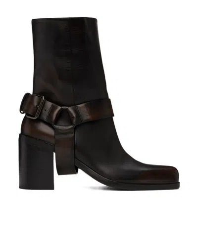 Marsèll Ankle Boots With Decorative Buckle Detail In Black