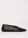 Marsèll Ballet Flats With Leather Upper And Perforated Design In Black