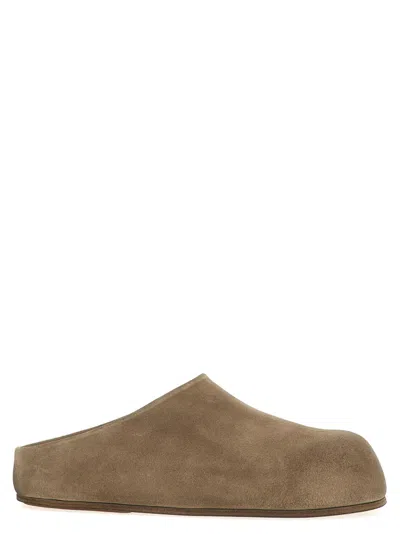 Marsèll Beige Grande Slides In Brown