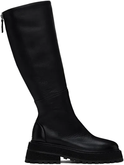 Marsèll Black Carro Boots In 666 Black