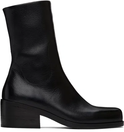 Marsèll Black Cassello Boots In 666 Black