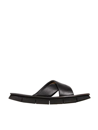 Marsèll Black Leather Sandals For Men