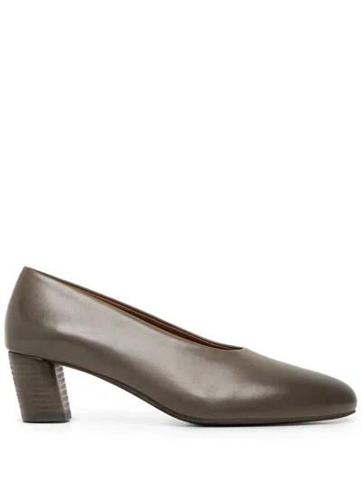 Marsèll Block-heel Leather Pumps In Grey