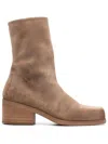 Marsèll Block-heel Suede Ankle Boots In Brown