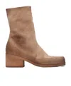 Marsèll Block-heel Suede Ankle Boots In Brown