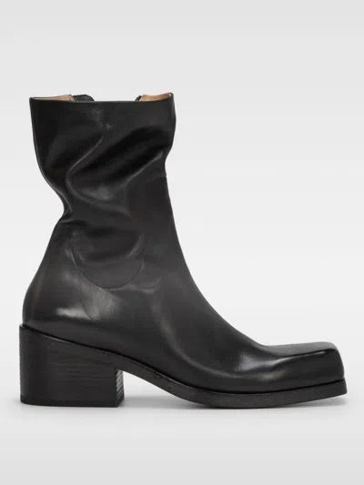 Marsèll Leather Ankle Boots In Black